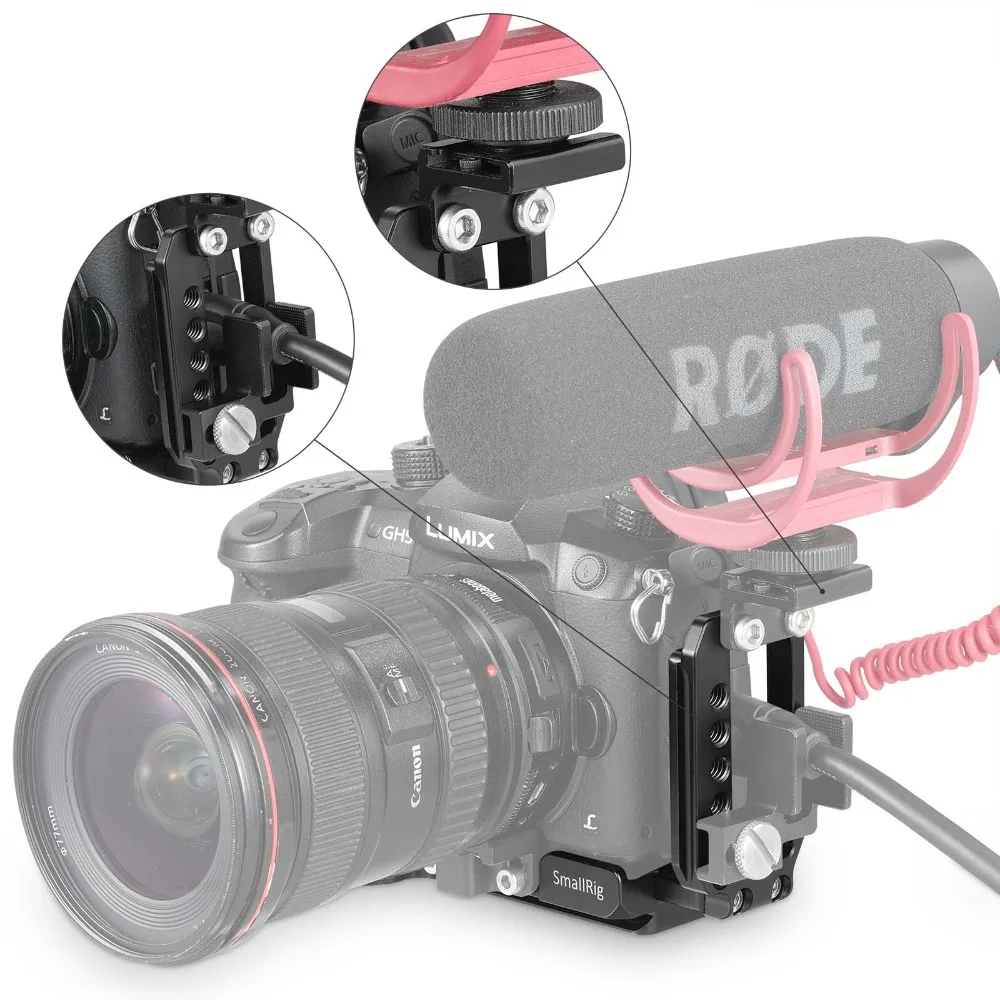 SmallRig GH5 L специальное образное крепление для Panasonic Lumix GH5/GH5S с быстроразъемной