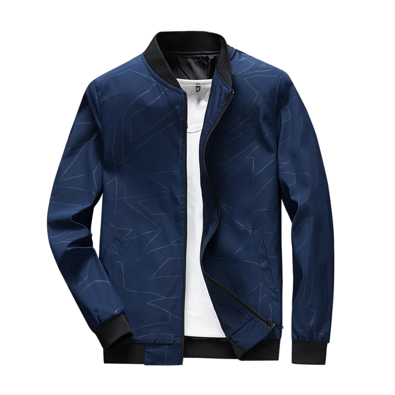 

TFETTERS New Arrival Spring Autumn Men Jacket Solid Fashion Coats Male Casual Slim Stand Collar Print Bomber Jacket Men Overcoat