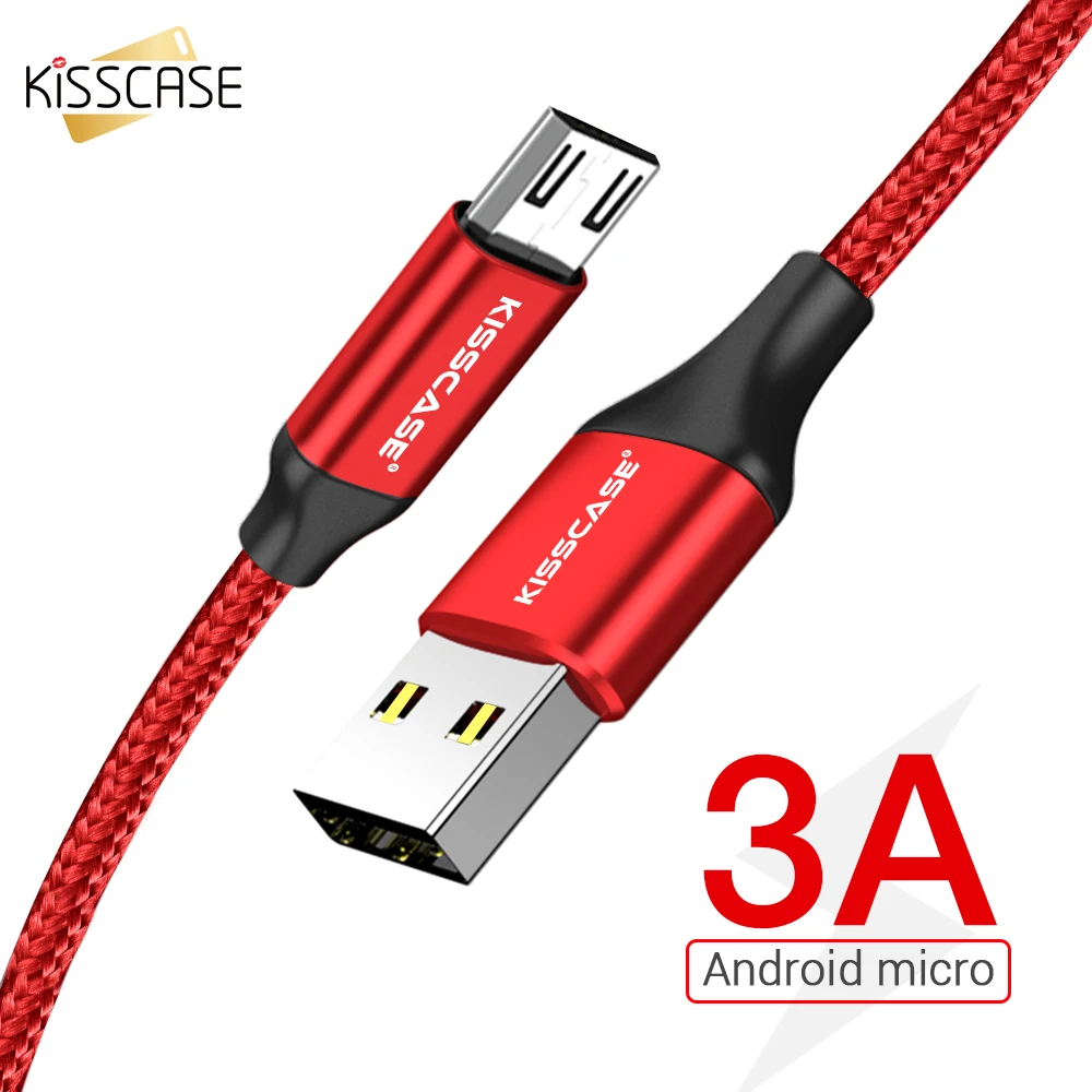 

KISSSCASE Micro USB Cable For iPhone X XR XS 8 Fast Charging For Samsung For Huawei Type C Cable Charger USB Date Cord Cables