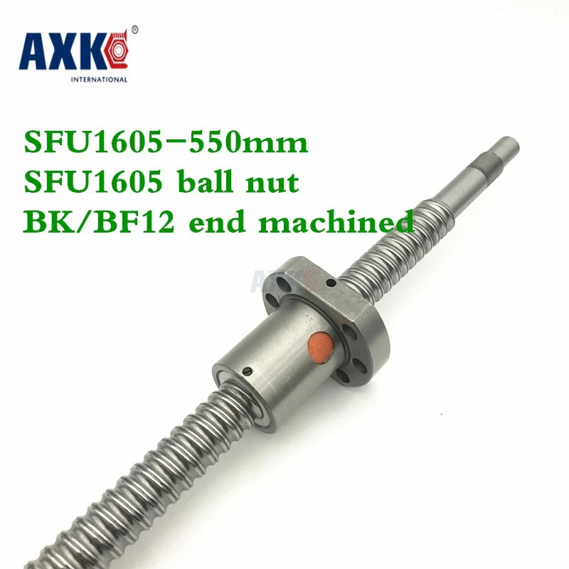 SFU1605 L200mm rolled ballscrew C7 with 1605 flange single ball nut for CNC part