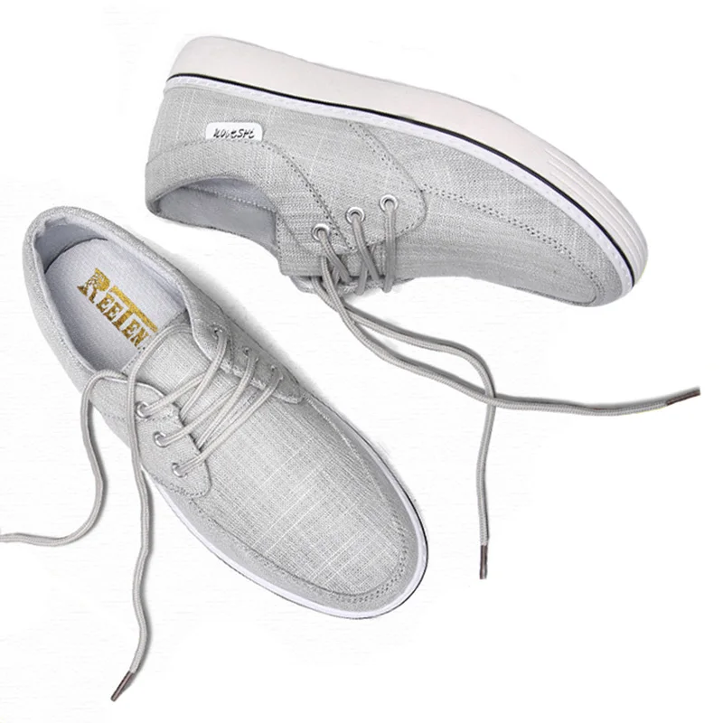 De Casual À blue Pour Mode Arrivée Nouvelle Lacets gray Automne Reetene Toile Mocassins Chaussures Plat Black Printemps Hommes bg6Y7yf