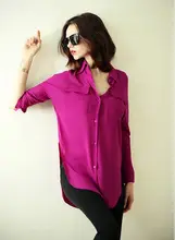 2015 Spring Plus Size Chiffon Shirt loose woman Blouse long sleeve Fashion Camisas Femininas xxxl 4xl 5xl 2015 Spring Plus Size Chiffon Shirt loose woman Blouse long sleeve Fashion Camisas Femininas xxxl 4xl 5xl