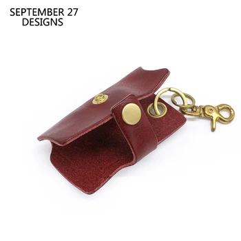 

Hasp Key Chain Men Genuine Leather Handmade Luxury Car Key Bag Women Housekeeper Holder Keychain Top-end Cow Leather key case