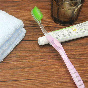 

Wholesale 8pcs 19cm Clear green bristles Superfine Soft Bristle Toothbrush Household Small Head Brush Clean coffee stains