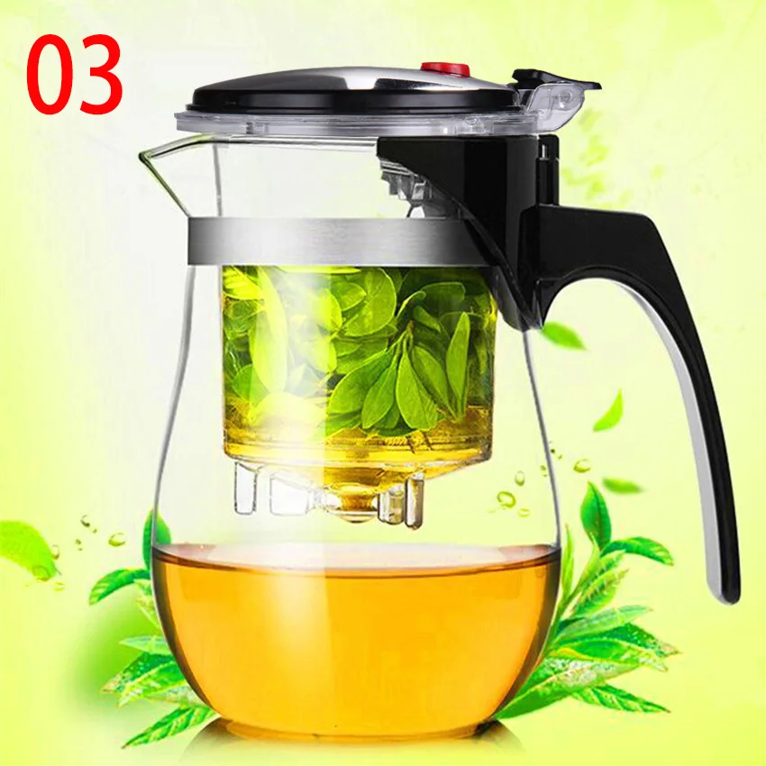 Heat Resistant Glass Teapot Tea Set Kettle Coffee Glass Tea Pot