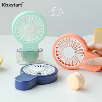 

Kbxstart Mini Portable Fan Handheld USB Rechargeable Desktop Fan with Detachable Base For Home Outdoor Office Air Cooling Fan
