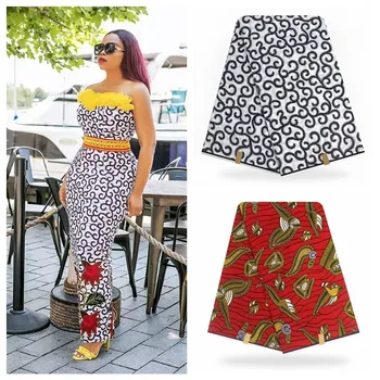 

African Ankara Lace Fabric High Quality Pagne Veritable Wax Print Fabric Printing 100% Cotton African Veritable Real Pagne Wax