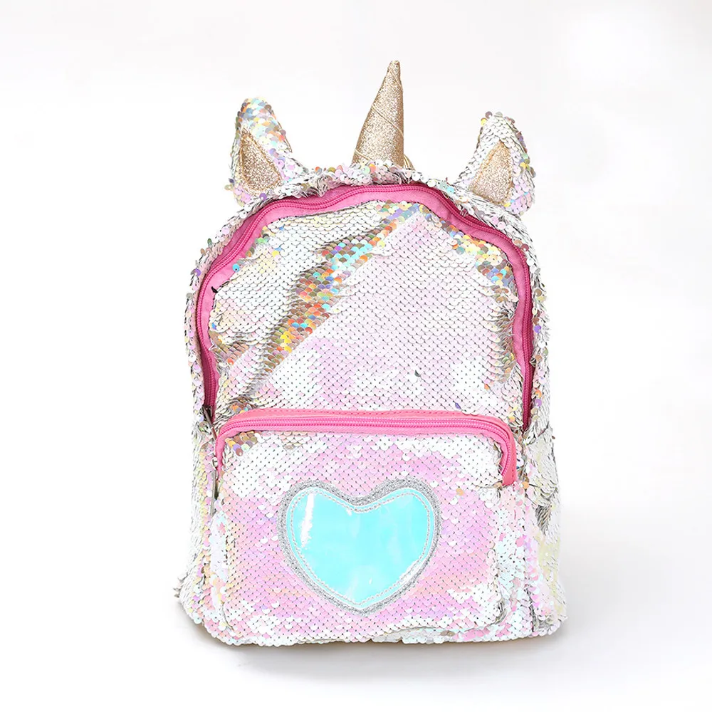Школьный рюкзак для девочек-подростков 2019 пайетки в форме сердца рюкзак для путешествий Леди Девочки сумки Прямая доставка mochila feminina