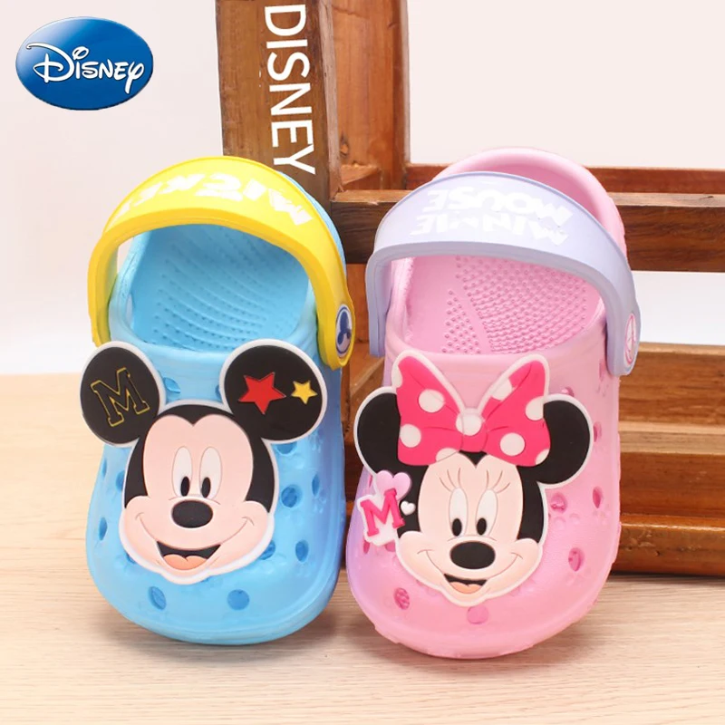 Disney детская Минни Микки мayс лeтo сандалии герои мультфильмов обувь Cave малышей пляжная обувь для маленьких мальчиков и девочек Нескользящие шлепанцы