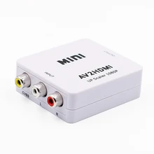 AV2HDMI RCA AV To HDMI Adapter Mini HD Video Converter Box RCA CVSB L/R AV to HDMI Converter Adapter 1080P Support NTSC PAL