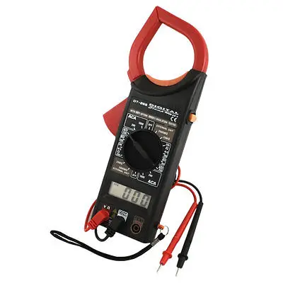 

AC DC Voltage Ampere Resistance Test Clamp Meter Multimeter w Testing Lead DT266