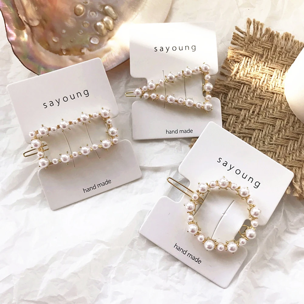 2020 новый элегантный темпераментный зажим для волос в форме сердца с жемчугом