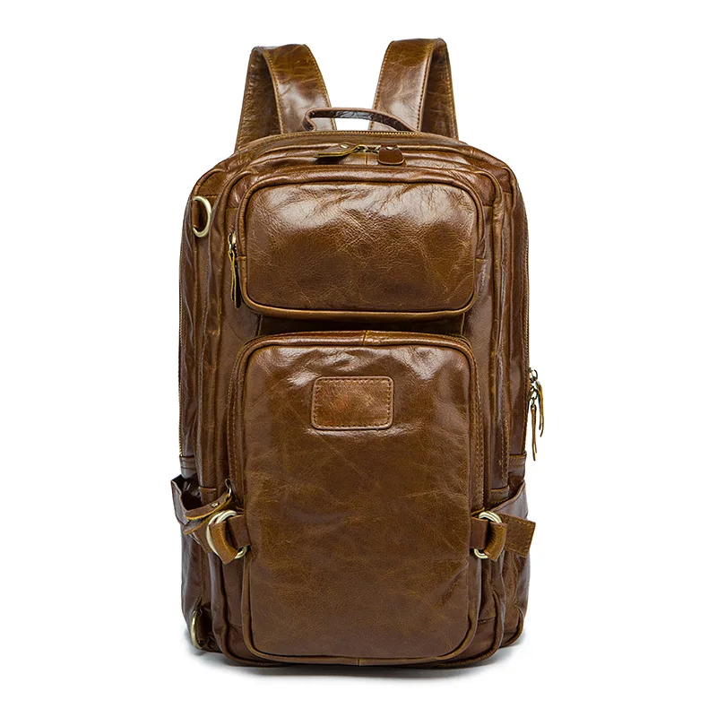 ﻿Buy Luxury Real Genuine Leather Men Backpack Business Laptop Briefcase ...