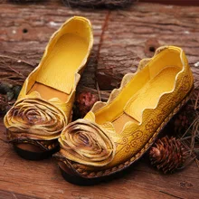 Leather Ballet Flats Women Shoes Sanglaide Loafers Creepers Chaussures Femme De Marque Cuir Veritable Slip On Designer Oxford Cl