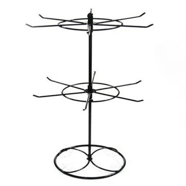 

Accessories display prop Metal Necklace Chain Bracelet display stand fashion two tiers Rotation Jewelry Display holder Rack 5pcs