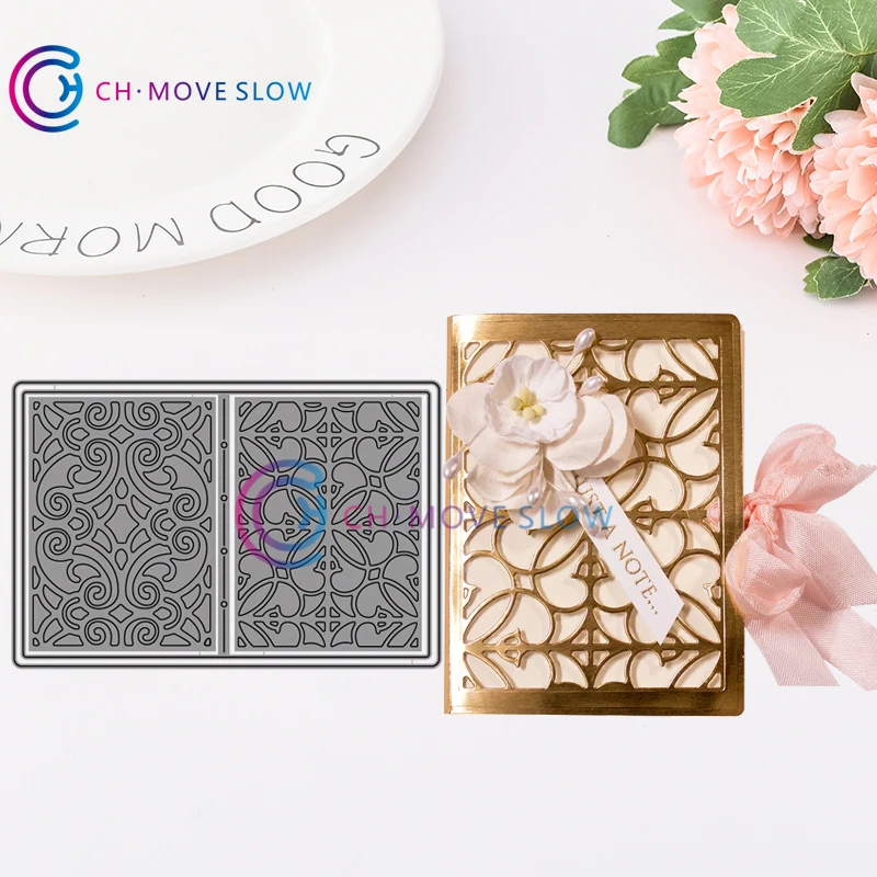 

CH FEEKEN FILIGREE BOOKLET Stencil Metal Cutting Dies For Scrapbooking Practice Hands-on DIY Album Decor Card Craft Dies