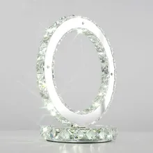 Креативный Романтический Хрустальный Настольный светильник 85-265 в d300мм светодиодная прикроватная настольная лампа для учебы, офиса, спальни, круглые светодиодные лампы