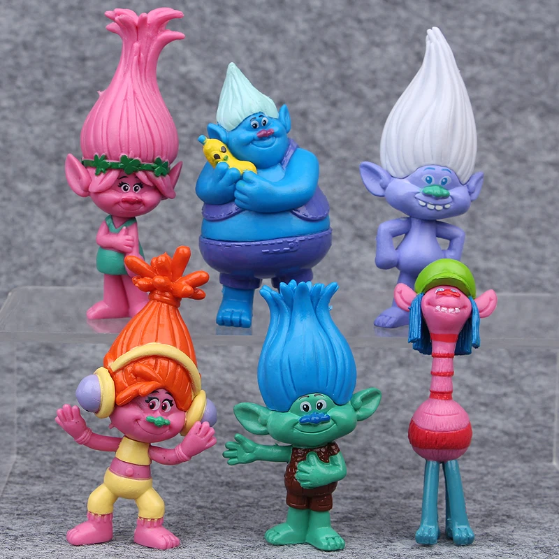 Brinquedos LP Funko 6 шт./компл. тролли игрушки Детские фигурку Мини фигурки модель для