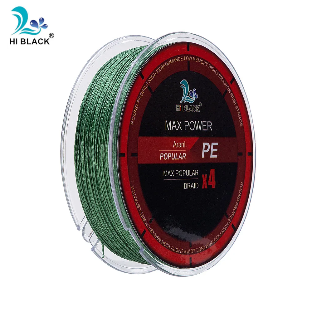 

HI BLACK Brand 100M 100% PE 4 Strands 8-80LB Multifilament Fishing Wire for fly fishing Braided Smoother Fishing Line