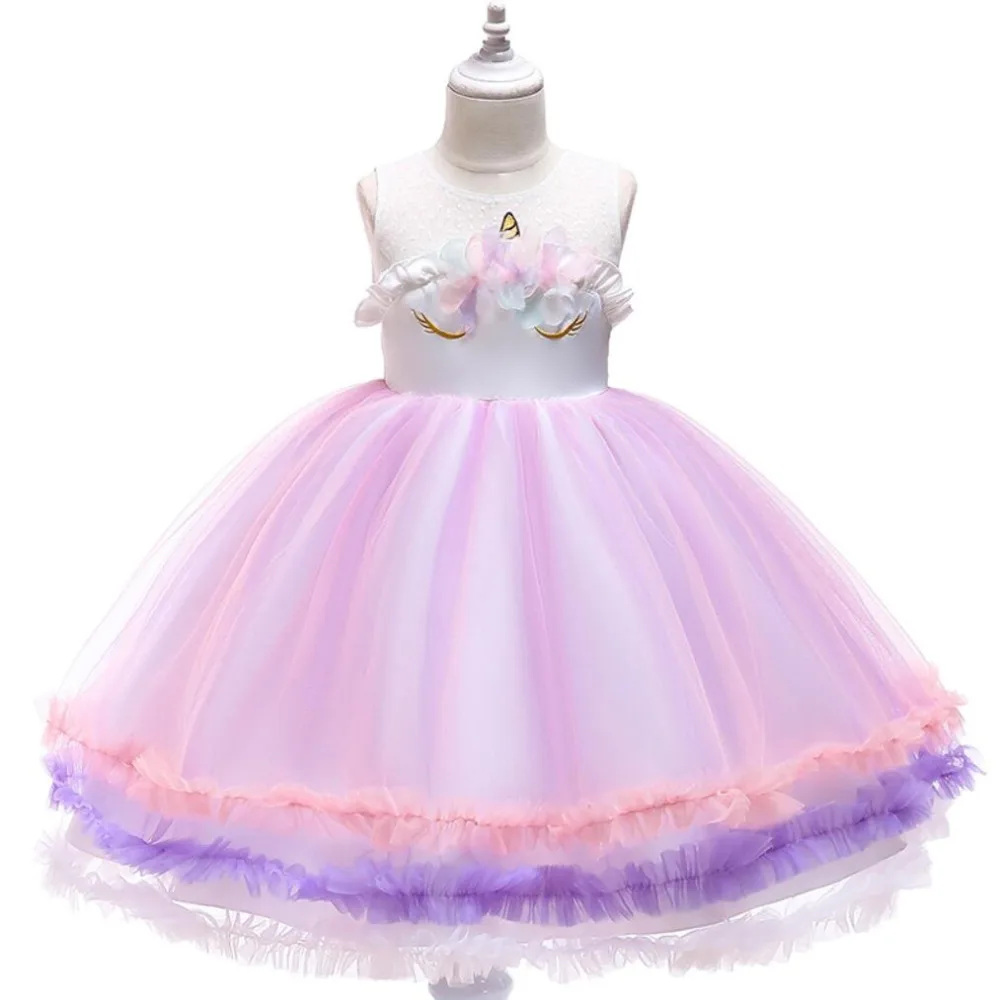 Kids Girls Party Wear Costume For Children Princess Wedding Dress Baby