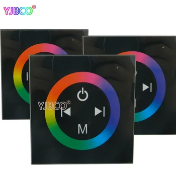 

led dimmer DC12-24V Wall Type RGB led Touch Panel Controller for 3528 5050 RGB led strip panel lights 3 CMOS Open drain Outp