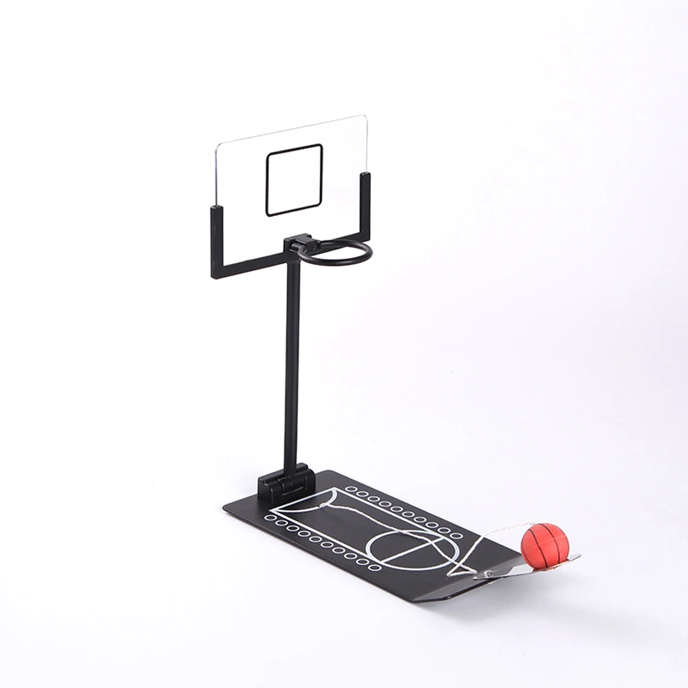 Игрушка для снятия стресса Складная игра мини-баскетбол офисный настольный стол баскетбол подарок на день рождения для любителей НБА КБА обучающие игрушки - Цвет: Черный
