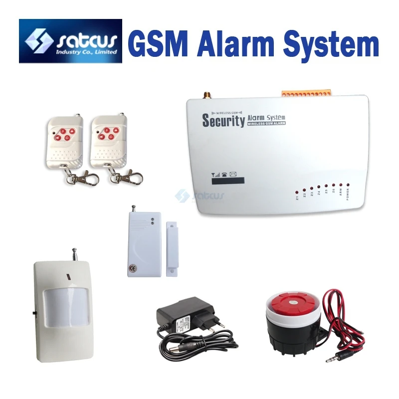 wireless and wired Intelligent GSM Alarm System, With 3 GSM Bands SG