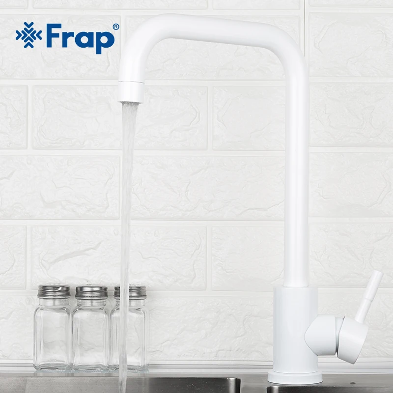 Кухонный Смеситель Frap Y40083 вращающийся на 360 градусов белый смеситель для кухни из
