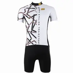 Бесплатная доставка Мужская белого цвета с короткими рукавами Vélo Ciclismo Ropa днем Велоспорт траектории задействуя одежда размер S-6XL