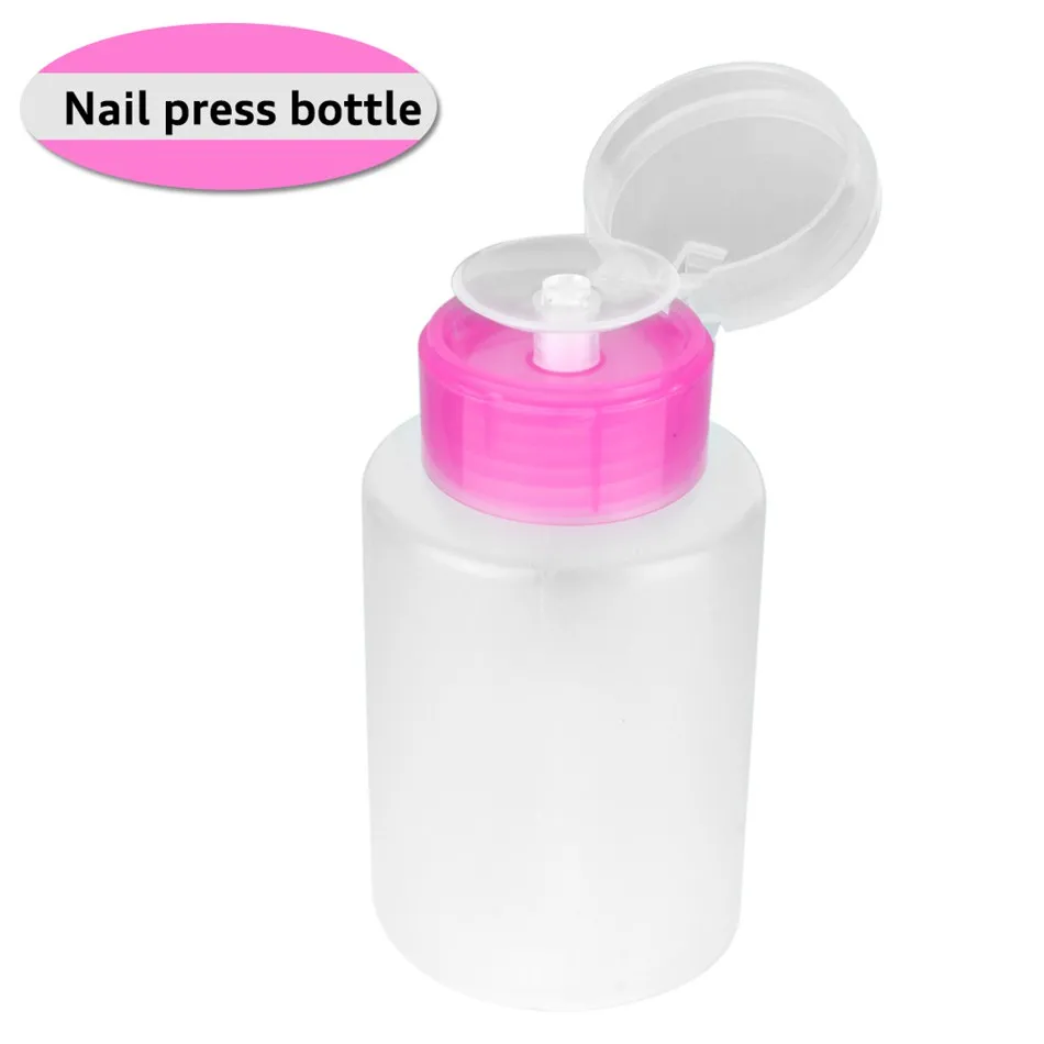

1Pcs Empty Clear Pump Dispenser Perfume Bottle Container For Acetone Polish Remover Alcohol Liquid Essential Oil Travel Bottle