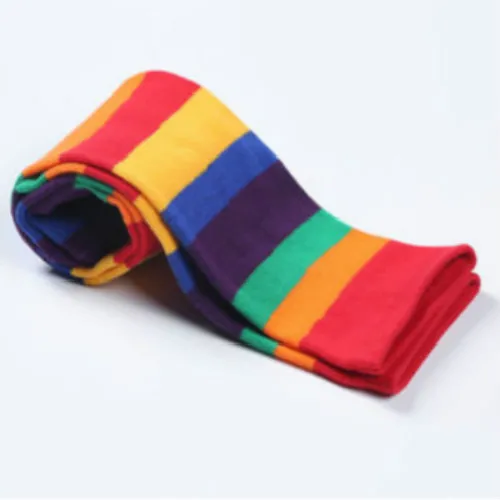 

Baby Stockings !!Toddler Kids Boy Girl Winter warmer stockings Cute Rainbow Stripes Size m M-L