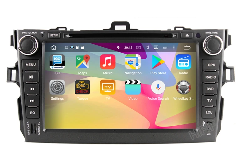 Excellent Quad Core Android 7.1 for Toyota Stereo corolla 2011 2007 2008 2009 2010 Car DVD Radio GPS For toyota corolla navigation system 6