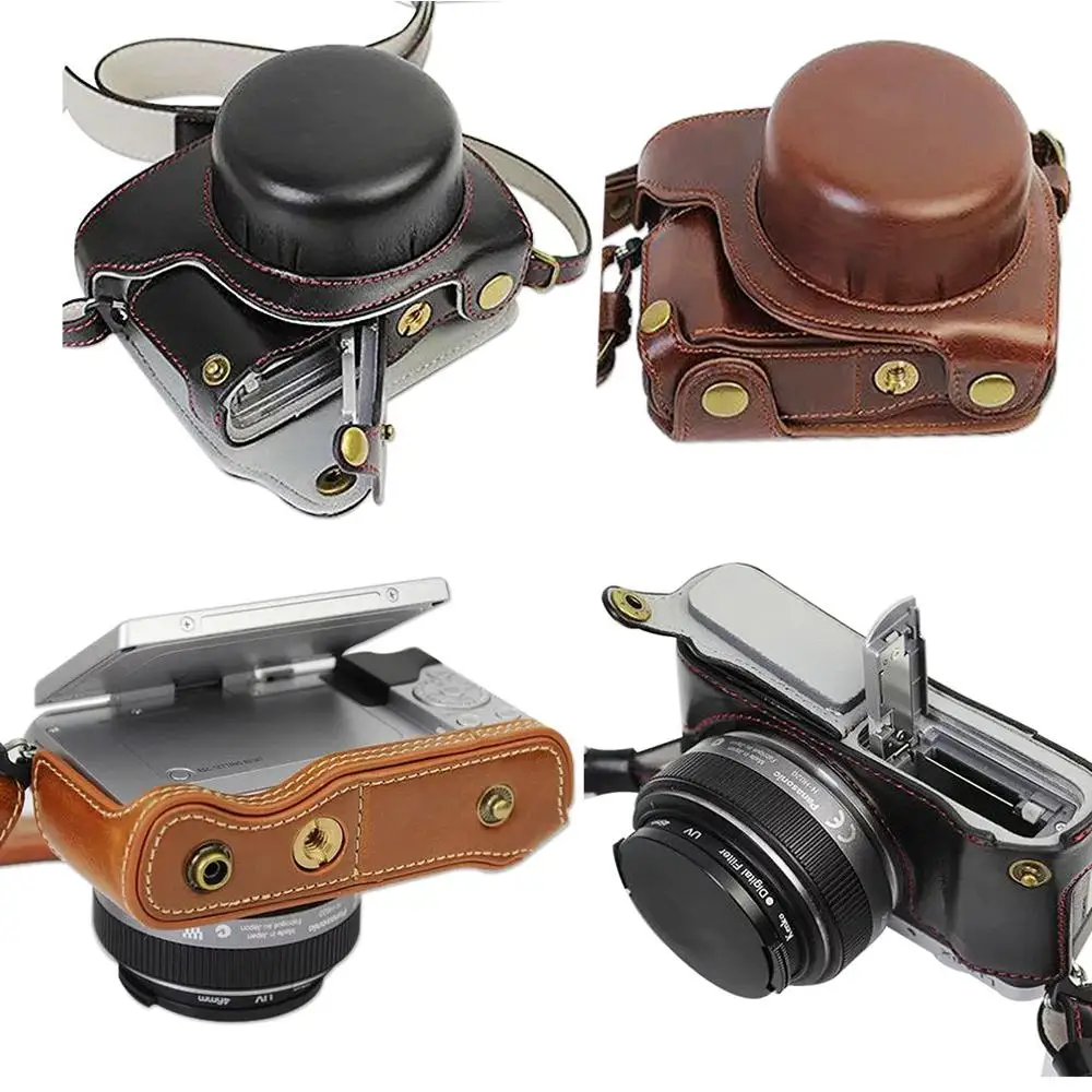 Полный корпус Точная посадка pu кожаный чехол для цифровой камеры сумка Panasonic Lumix DC