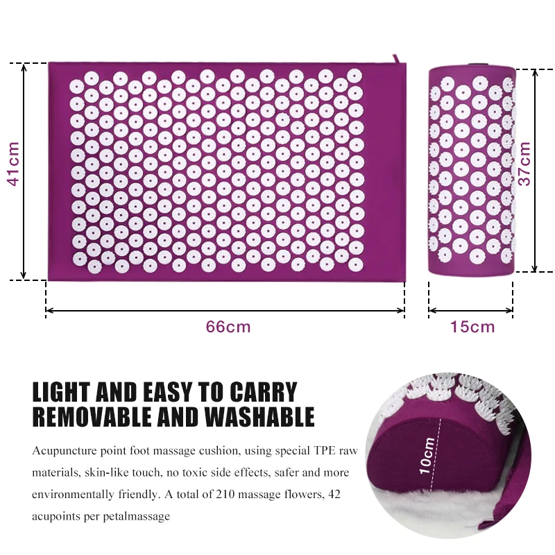 Massage Mat Acupressure Mat 67cm*42cm Yoga Lotus Spike Acupuncture Mat Relieve Back Body Pain Spike Acupuncture Yoga Mat Massage Mat Acupressure Mat 67cm*42cm Yoga Lotus Spike Acupuncture Mat Relieve Back Body Pain Spike Acupuncture Yoga Mat