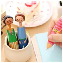 Оригинальная модная дизайнерская ручка в виде куклы из мультфильма шариковая ручка, милые Креативные канцелярские принадлежности и канцелярские принадлежности(5 шт