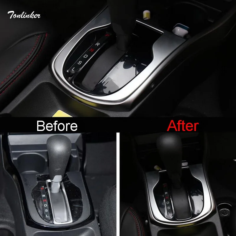 

Tonlinker 1 PCS Car DIY ABS Matt inner the central stall bit light cover case Stickers for HONDA GERIZ CITY 2015-16 accessories