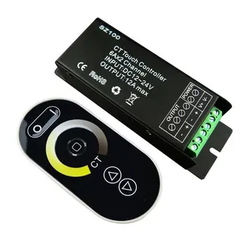 

RF wireless color temperature controller DC 12-24V with touch remote for dual color led strip lights
