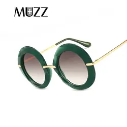 MUZZ Новая мода негабаритных круглые солнцезащитные очки 2018 солнцезащитные очки для Для женщин очки солнцезащитные очки UV400 панк