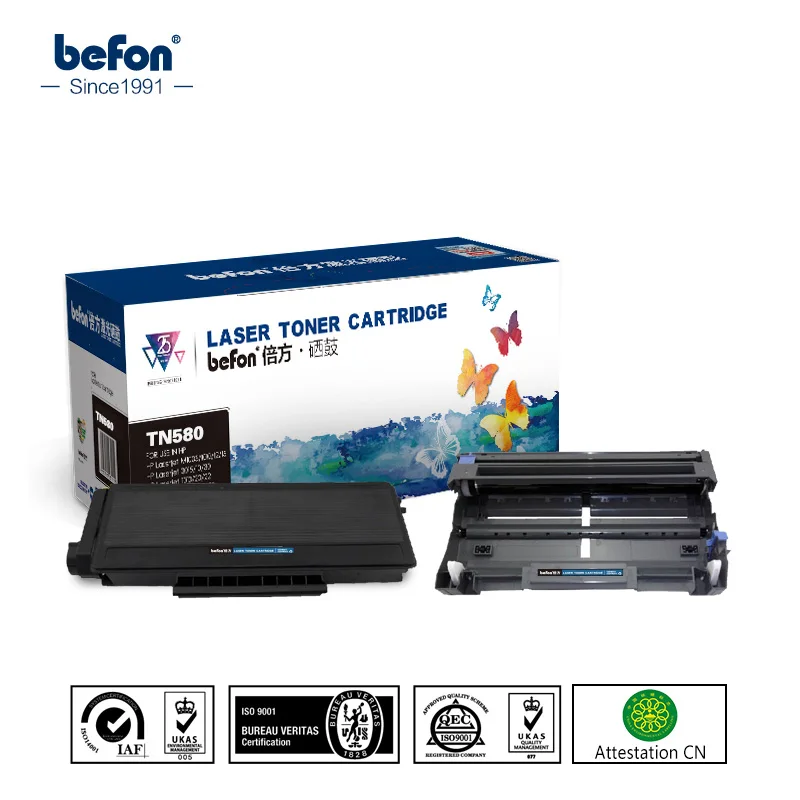 

befon Black for Brother TN580 DR580 580 Toner Cartridge TN650 650 Compatible for TN3170 3175 3185 TN37J 2000 Pages 3170 3175