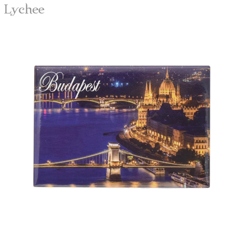 Lychee Budapest City Night холодильник магнитные магниты на холодильник туристические сувениры магнитные наклейки на холодильник украшение дома