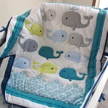 7 шт. аппликация Детская кроватка детская кроватка Постельные принадлежности Набор для девочки одеяло/Стёганое одеяло установлены Простыни Бамперы для автомобиля юбка