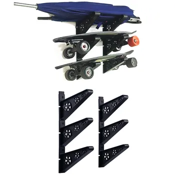 

3Pairs Skateboard Wall Mount Rack Skateboard Storage Hanger Holder Balancing Scooter Organisation Hook Longboard Display Tools