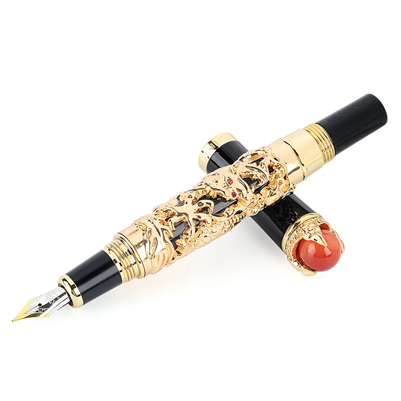 Бренд Jinhao, роскошная авторучка в стиле дракона, 0,5 мм, Золотой Металл, Iraurita, бизнес ручки для письма, инструмент, подарок, канцелярские принадлежности - Цвет: Gold
