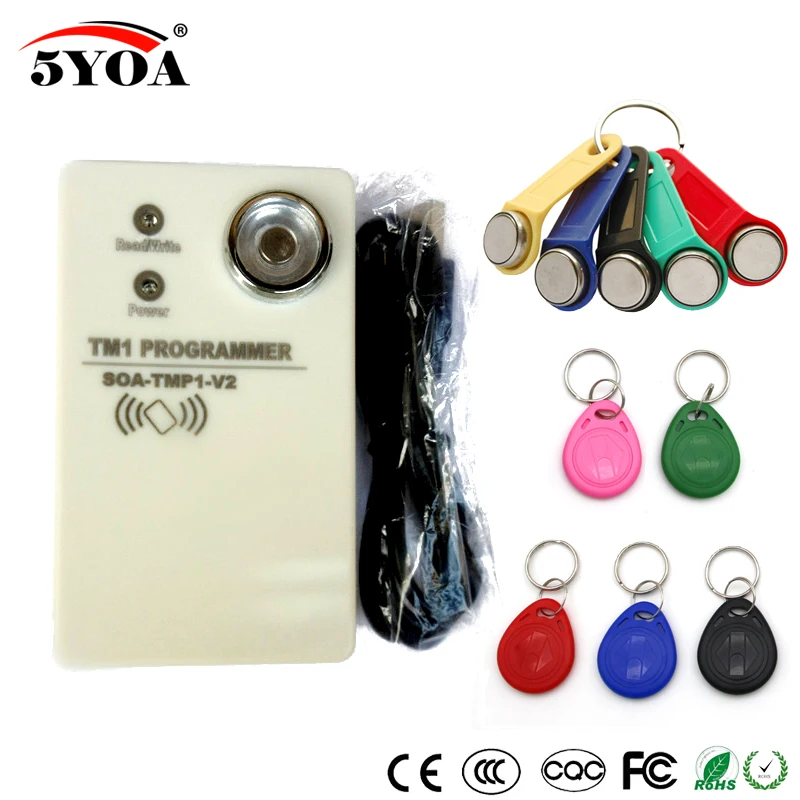 TM rfid копировальный Дубликатор ручной аппарат rw90 tm90b ibutton с I Button 125 кГц EM4305 T5577 EM4100