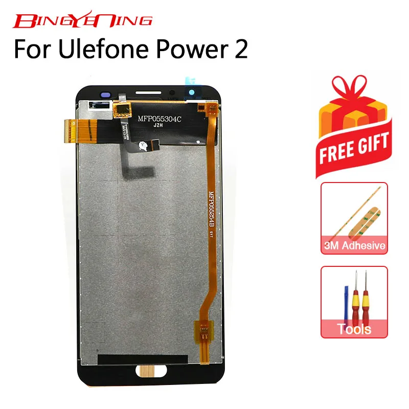 

BingYeNing New Original For Ulefone Power 2 Touch Screen+LCD Display Assembly Replacement