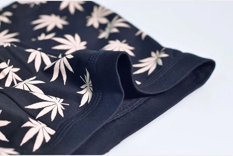 Breathable Men Boxers 365 Cotton Boxer Shorts Brand Underwear Man Cuecas Underpants Boxer Maple Leaves Panties Men Trunks BTS027 (9)