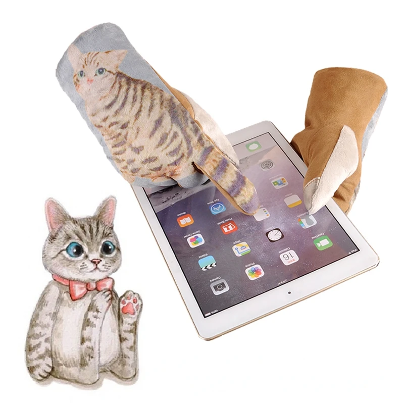 

Thicken!!! Index Finger Touch screen of Cat's Tail Gloves