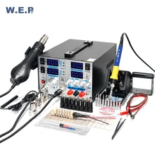 WEP 853D+ 5A паяльная станция фена BGA SMD паяльная станция с 30 в 5A DC источник питания 3 в 1 сварочный инструмент