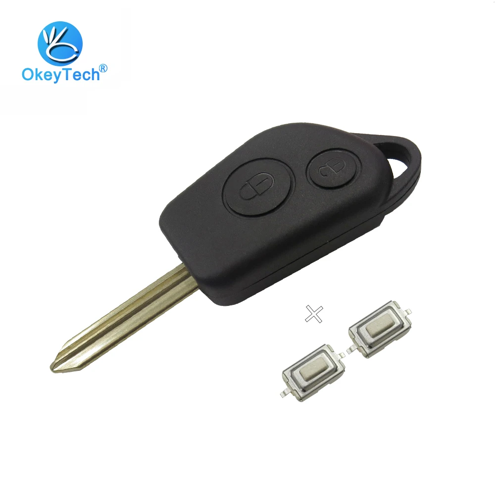 OkeyTech для Citroen Picasso Saxo Berlino Xsara Key Shell 2 кнопки Uncut лезвие на замену дистанционного ключа автомобиля чехол и 2 микропереключатель