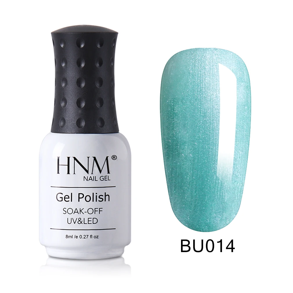 HNM 8 мл УФ-гель для ногтей синяя серия светодиодный светильник лак для ногтей отмачиваемый Полупостоянный рисунок геллак зимний стиль 36 цветов - Цвет: 014